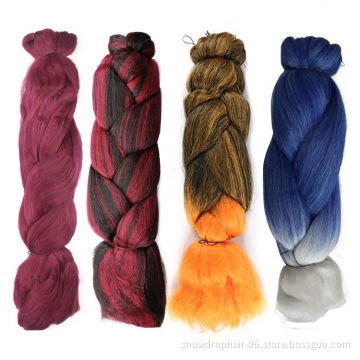 Julianna 399G Ombre Soft Super Extensions Cabelo Wholesale 82Inch 400G New Synthetic Jumbo Braid Hair